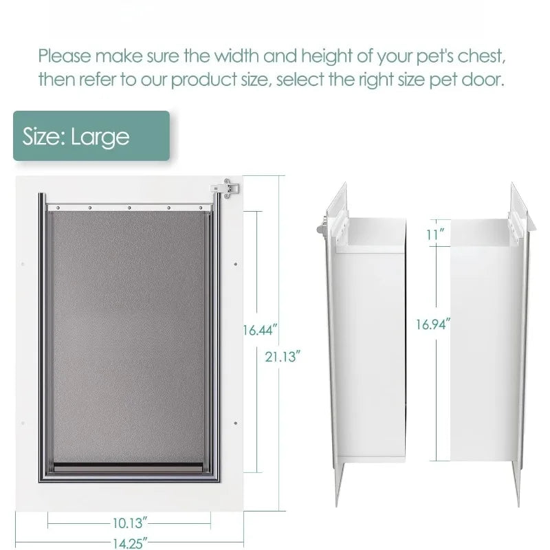 3-Flap Pet Door for Wall
