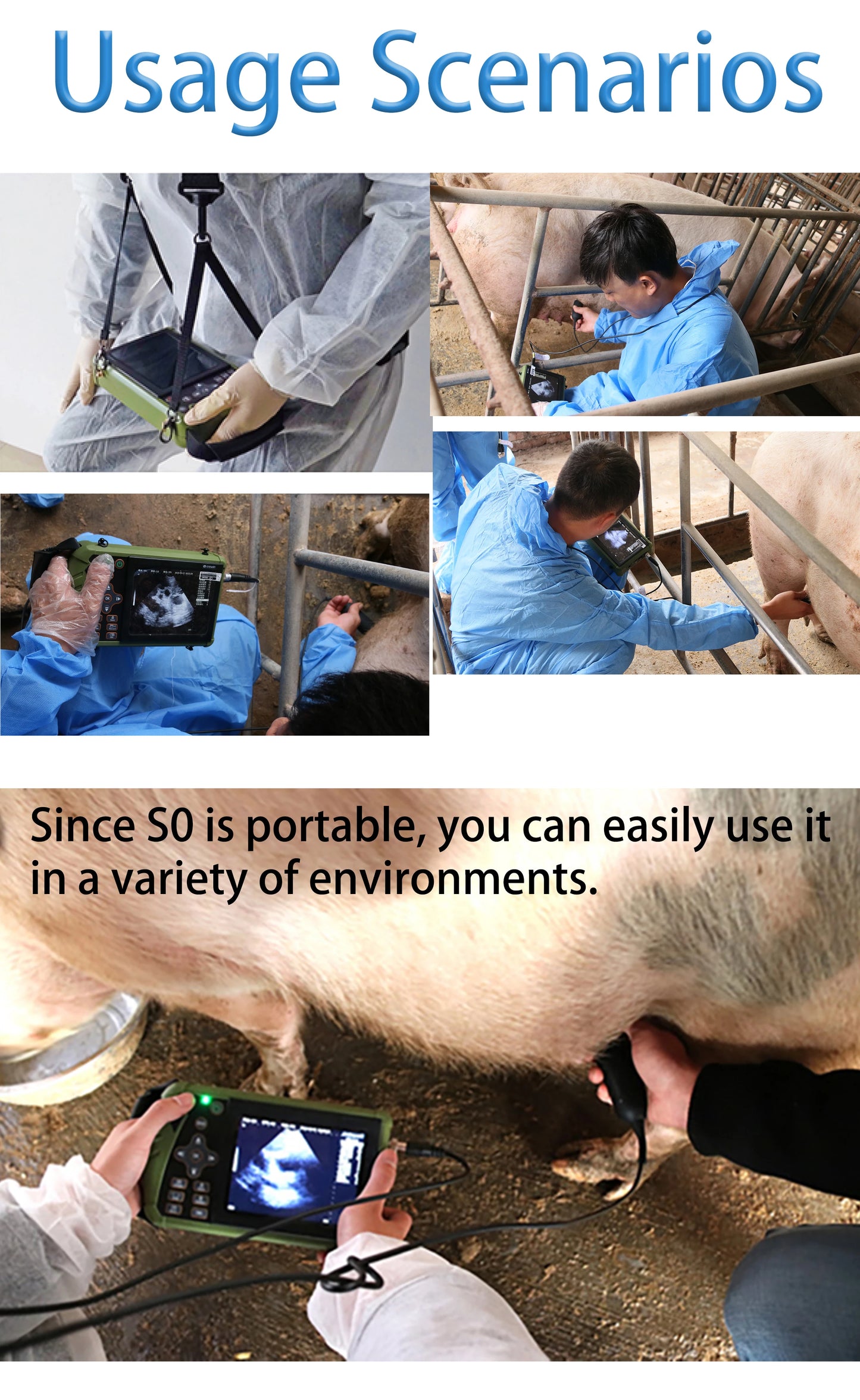 Portable Veterinary Ultrasound Scanner for Pregnancy