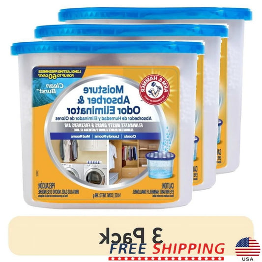 3 Pack Disposable Moisture Absorber Odor Eliminator