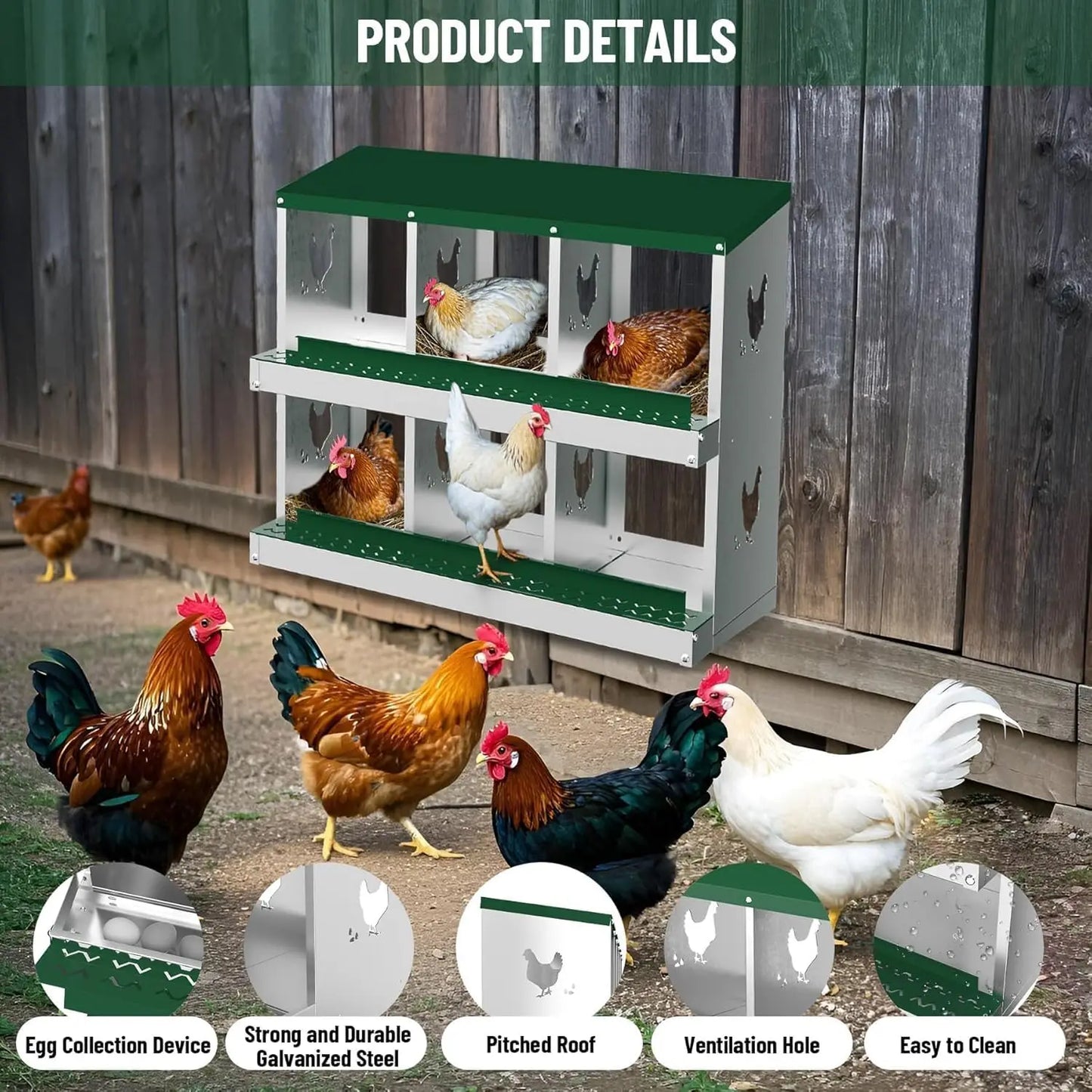 Metal Chicken Nesting Boxes