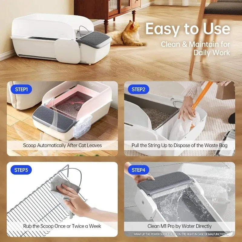 Automatic Self-Cleaning Cat Litter Box