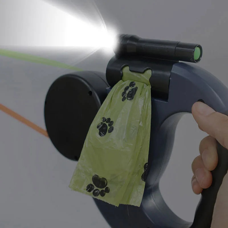 3 in1 Double Head Automatic Retractable Dog leash