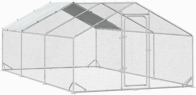 Metal Chicken Coop with Waterproof Cover