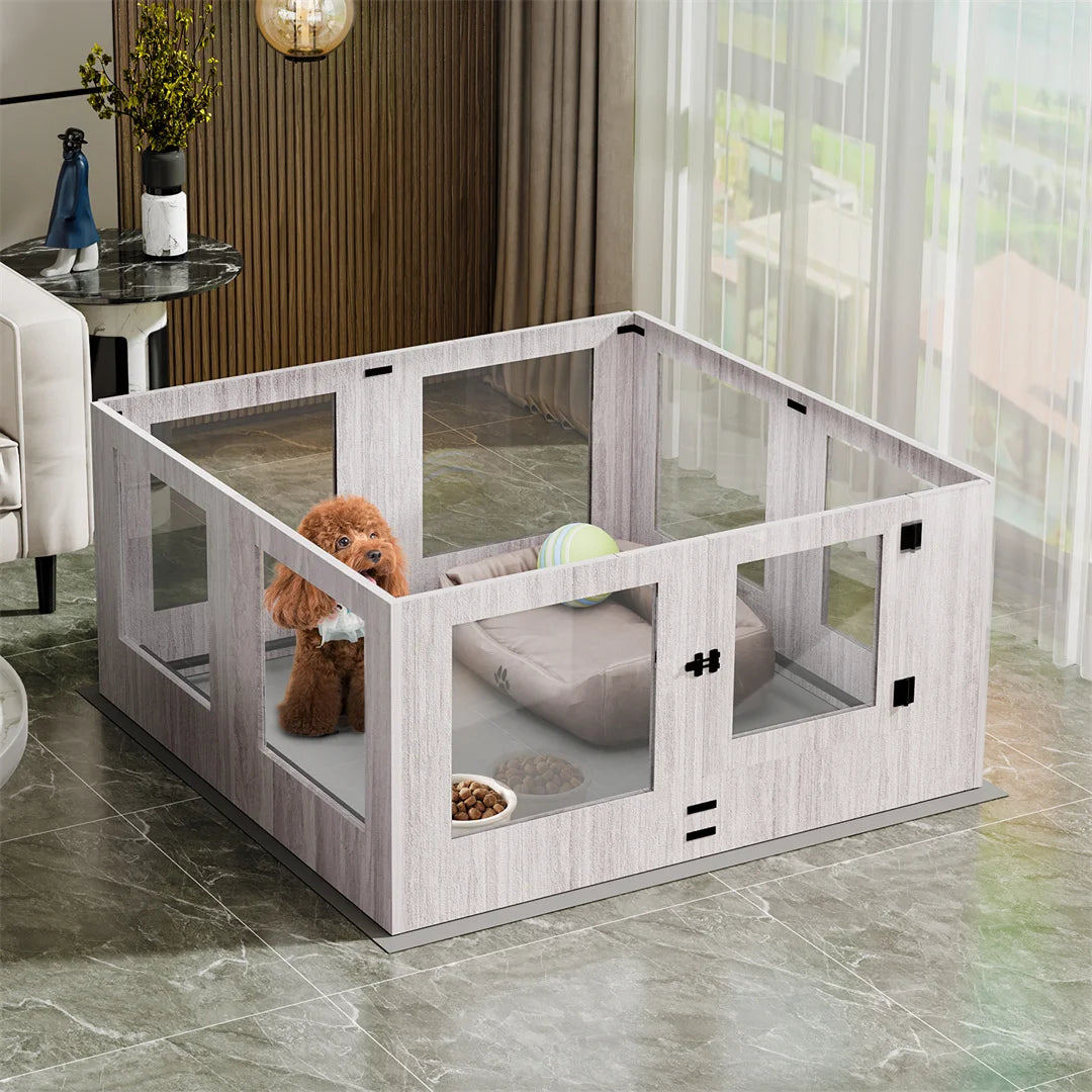 Tempered Glass Pet Whelping Box