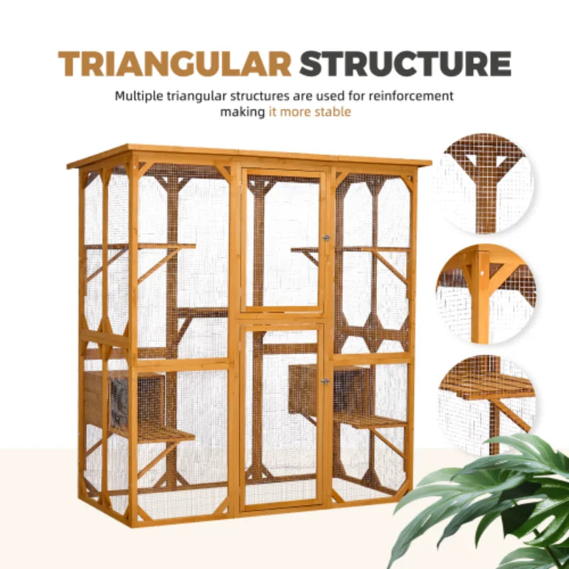 Catio Outdoor Cat Enclosure with Roof