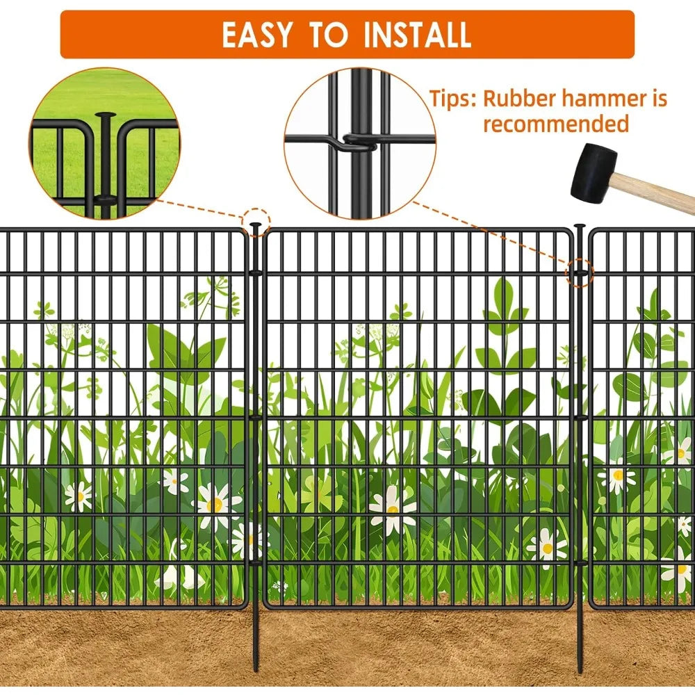 15 Panels No Dig Fence with Gate