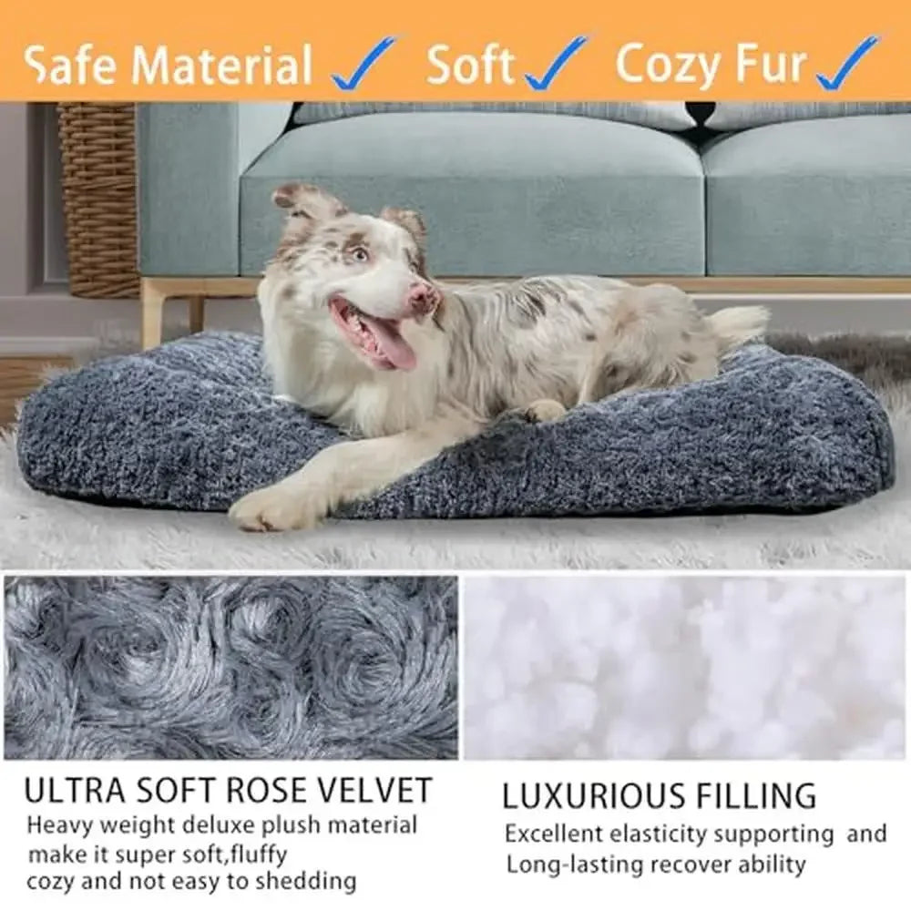 Deluxe Rose Plush Pet Bed
