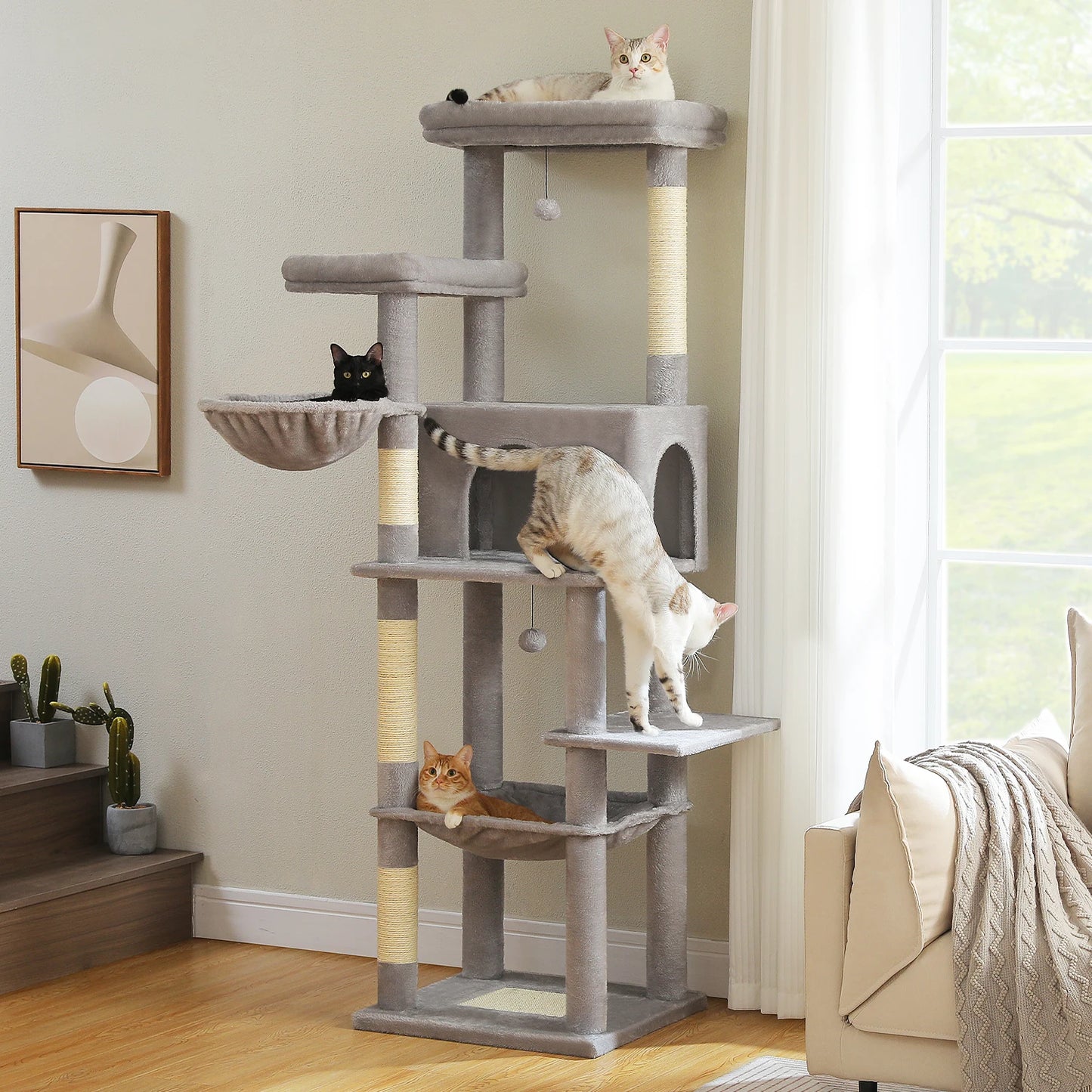 Multi-Level Cat Tree Condo for Indoor Cats