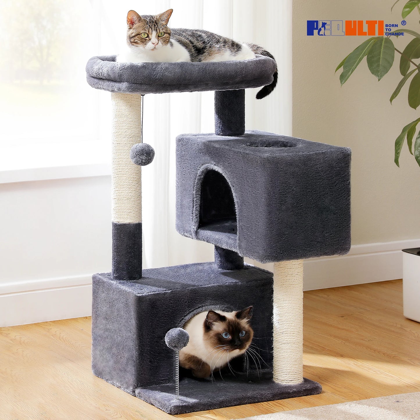 Cat Tree Tower with Detachable Top Perch