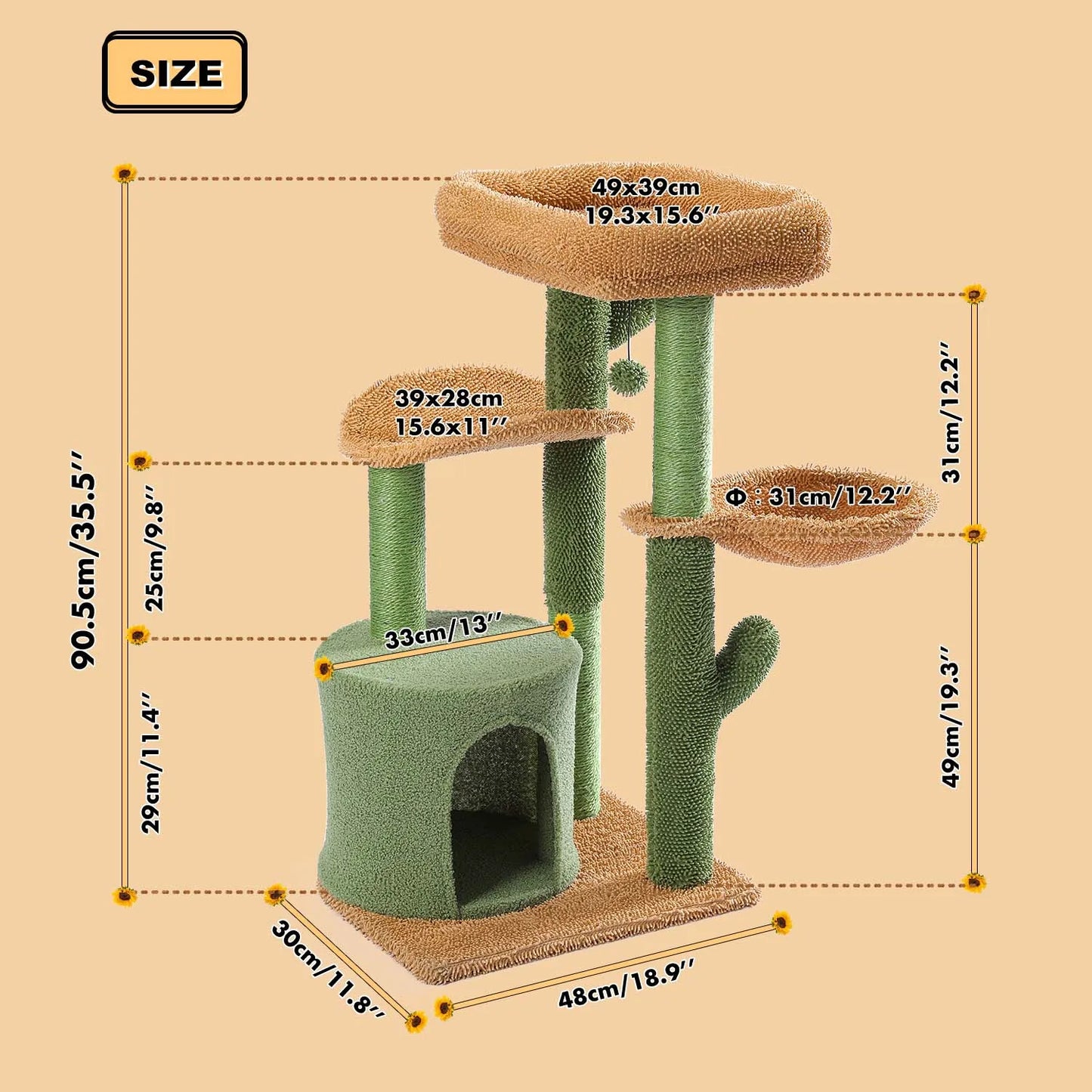 Cat Tree Cactus Cat Tower