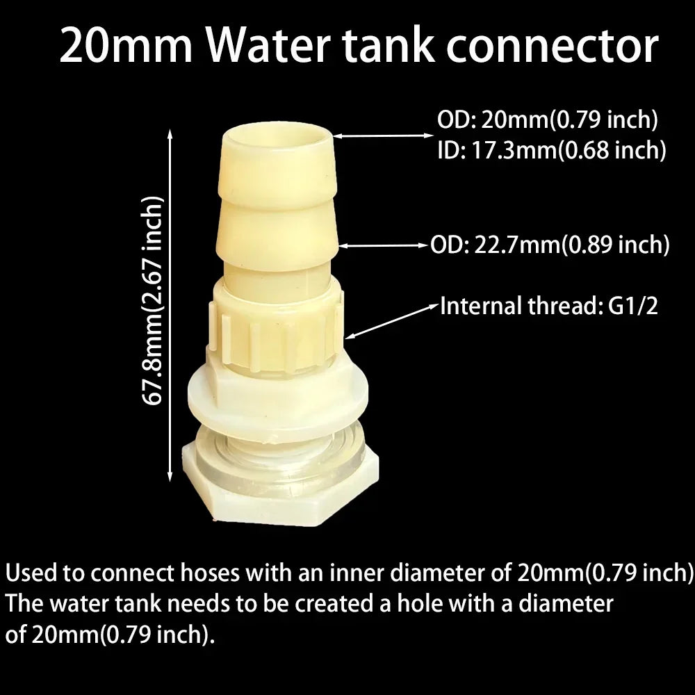 2Pcs Water Tank Hose Connector