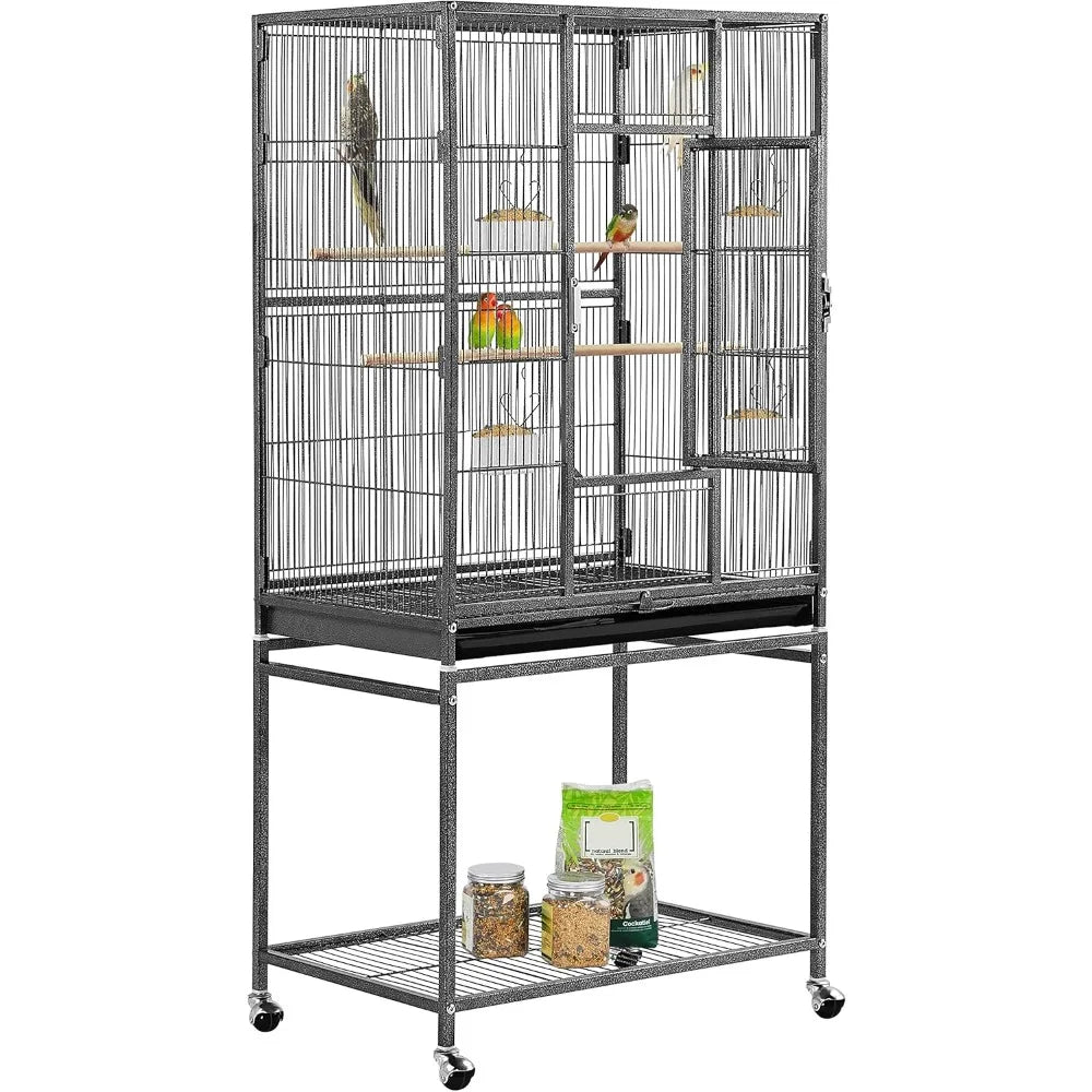 Wrought Iron Standing Large Parrot Parakeet Flight Bird Cage