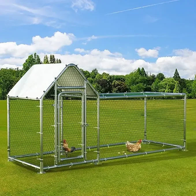 Metal Chicken Coop with Waterproof Cover
