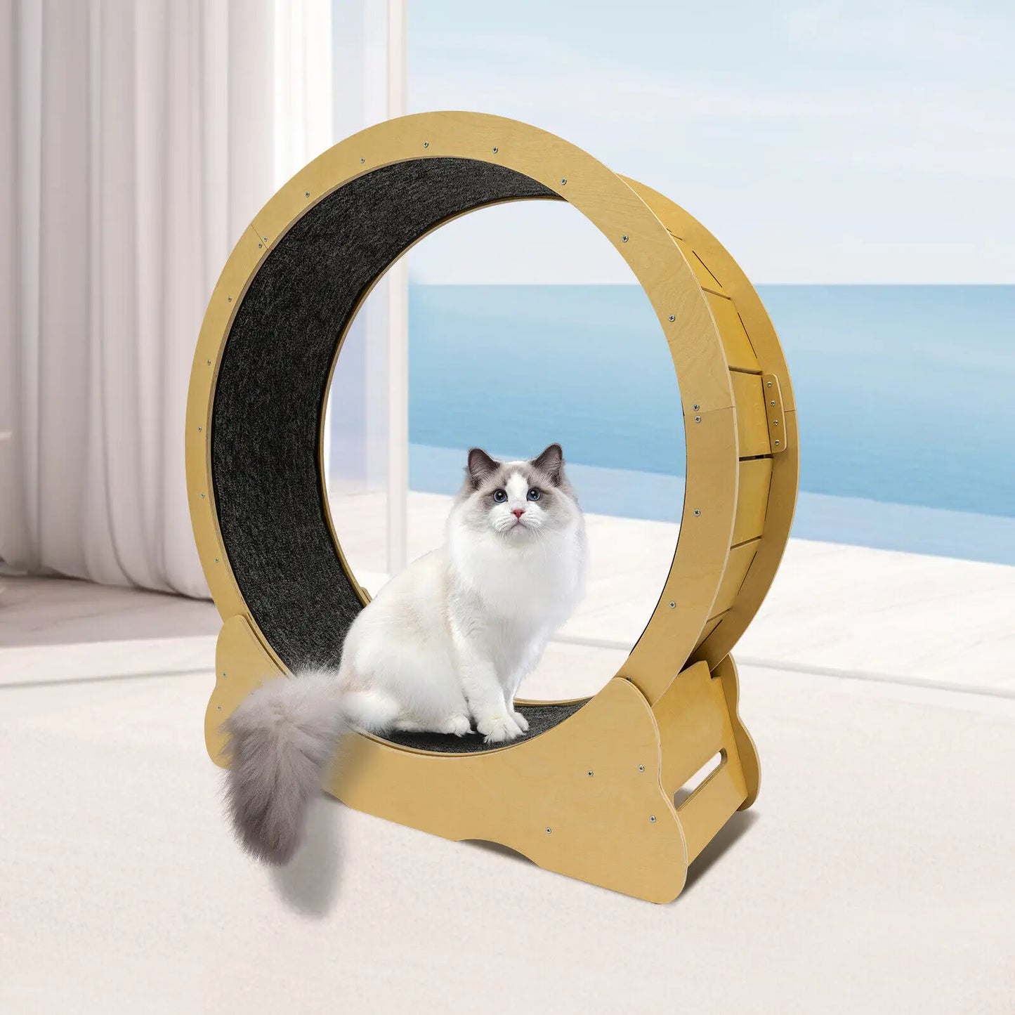Large Wood Cat Treadmill For Indoor