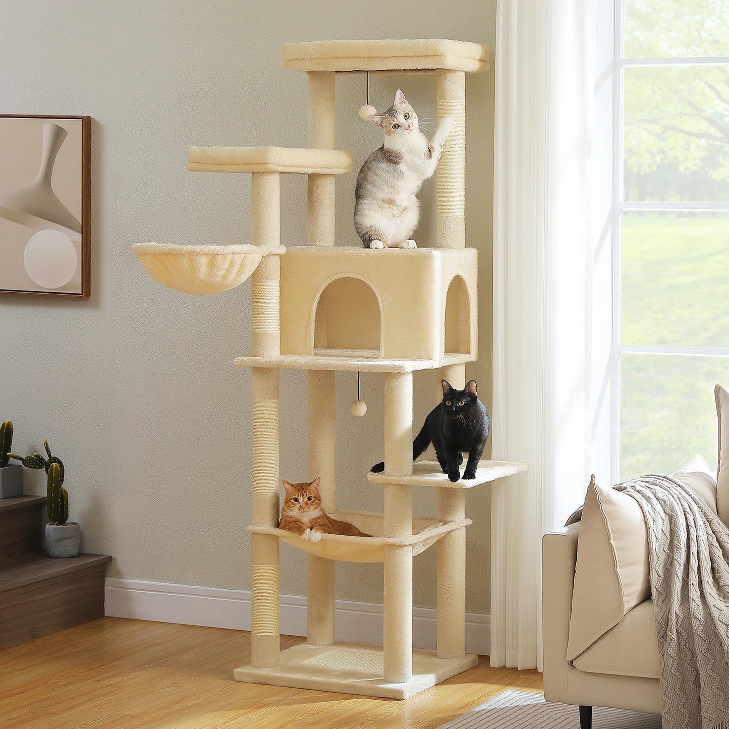 Multi-Level Cat Tree Condo for Indoor Cats