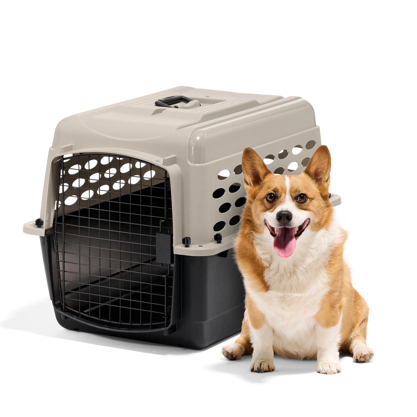 28" Taupe/Black Airline Approved Pet Carrier