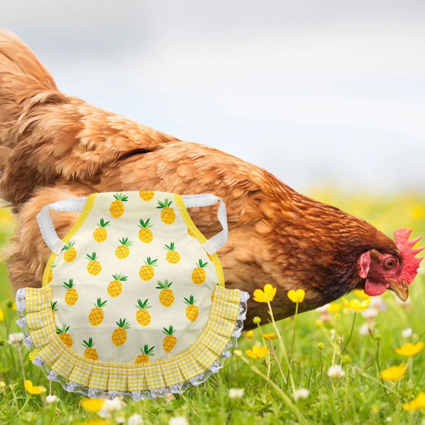 1pcs Farm Hen Feather Retainer Chicken Saddle Strap Apron