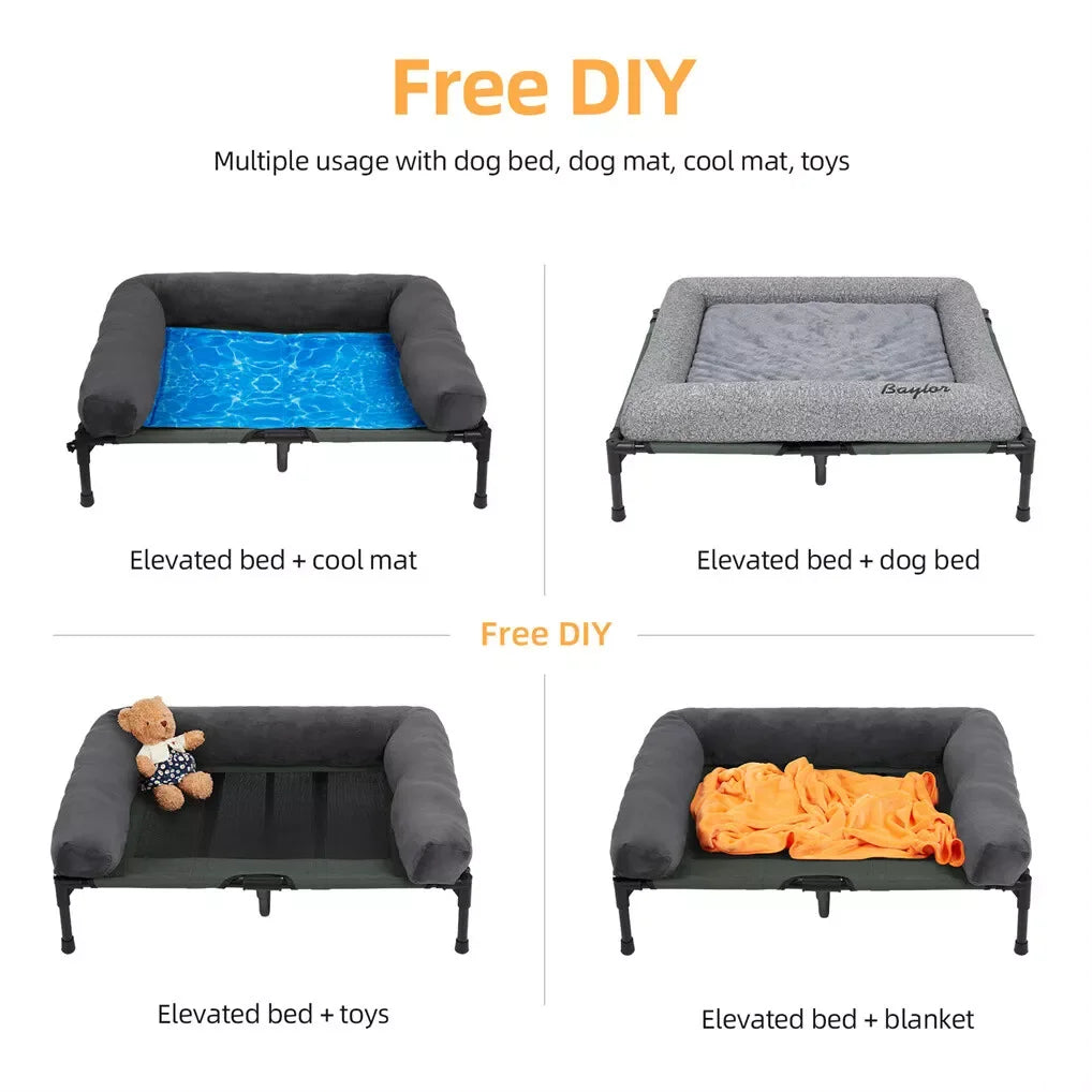 BINGOPAW Outdoor Elevated Dog Bed