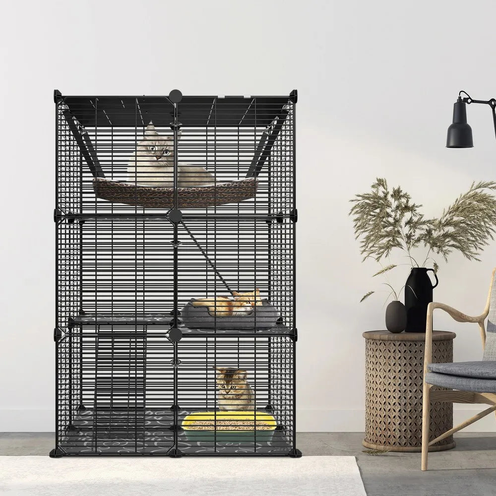 3-Tiers Cat Cage Enclosure