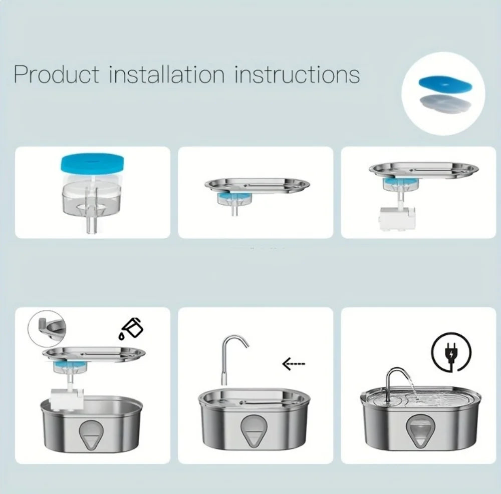 3.5L large capacity pet water dispenser