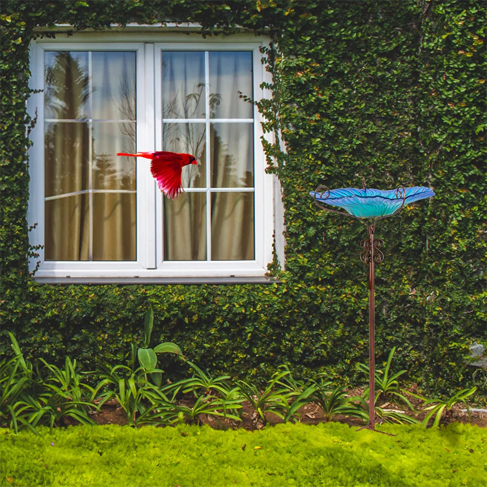 Large Outdoor Glass Bird Bath