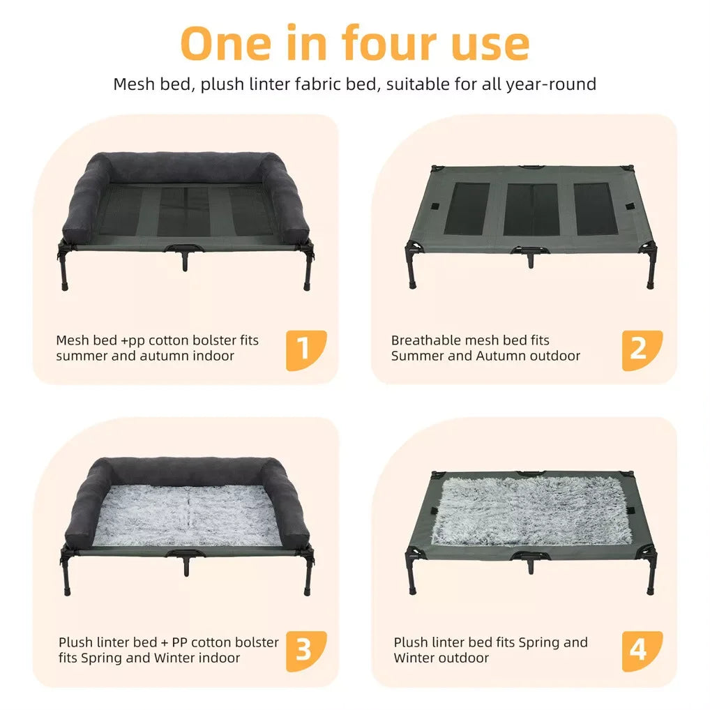 BINGOPAW Outdoor Elevated Dog Bed