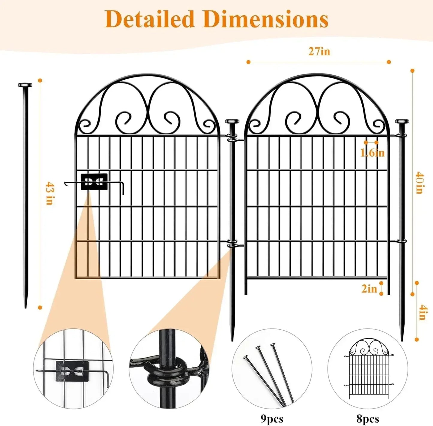 Tall Garden Animal Barrier Fence