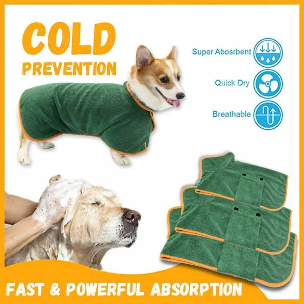 Dog Bathrobe Bath Towel Robe
