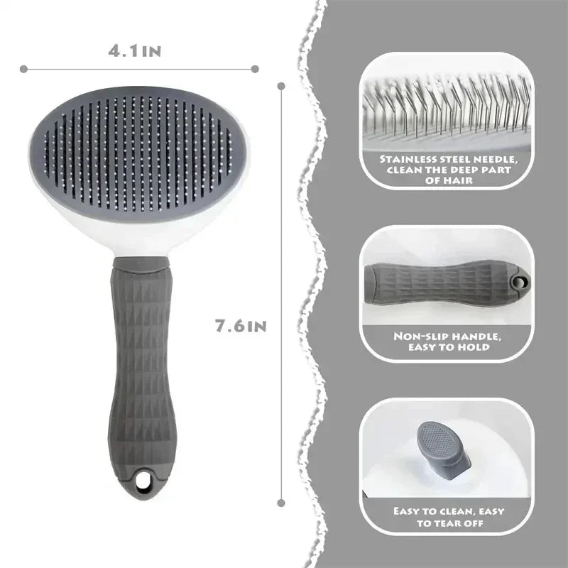 Pet Dog Brush Cat Comb Self Cleaning