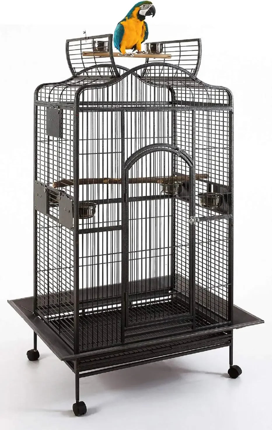 Extra Large Wrought Iron Open/Close Play Top Bird Parrot Cage