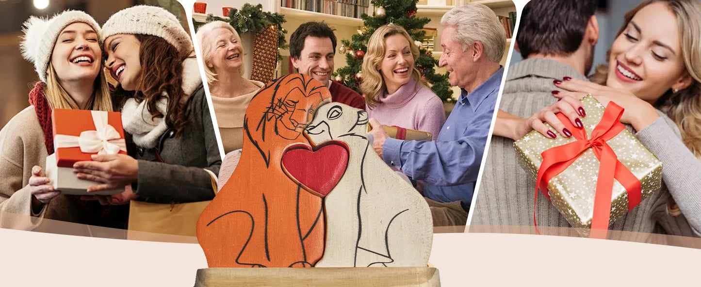 Personalized Custom Bear Family Wooden Puzzle