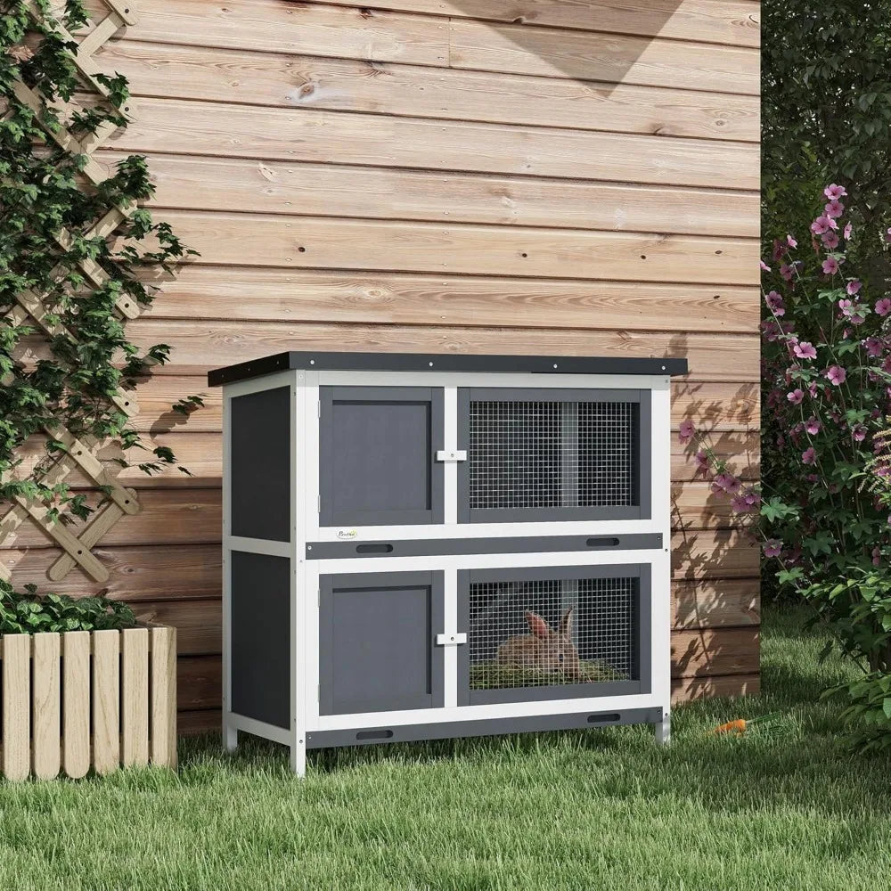 Wooden Bunny Rabbit Hutch