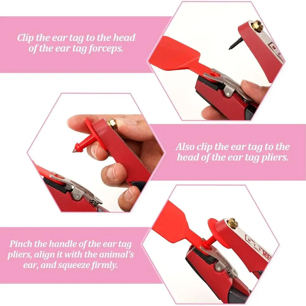 100Pcs 001-100 Numbers Cow Ear Tag