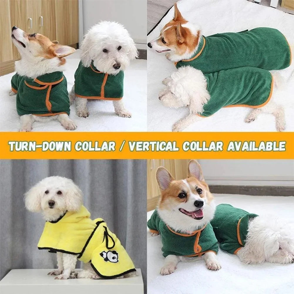 Dog Bathrobe Bath Towel Robe