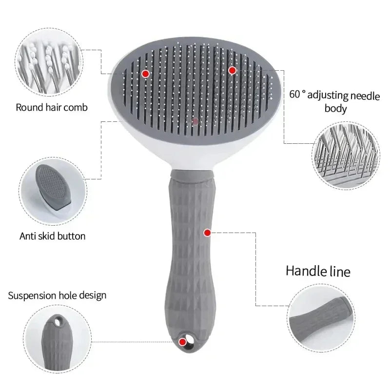 Pet Dog Brush Cat Comb Self Cleaning