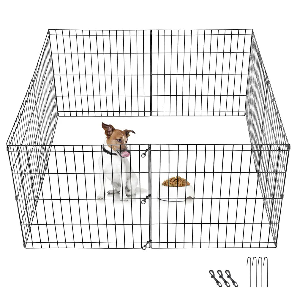24" Tall 8 Panels Metal Dog Playpen