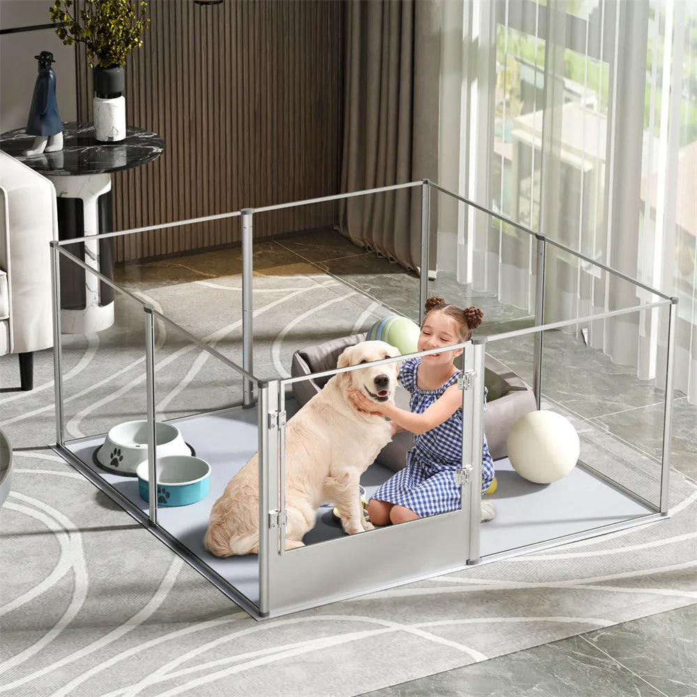 1Pc Large Acrylic Dog Playpen Cage