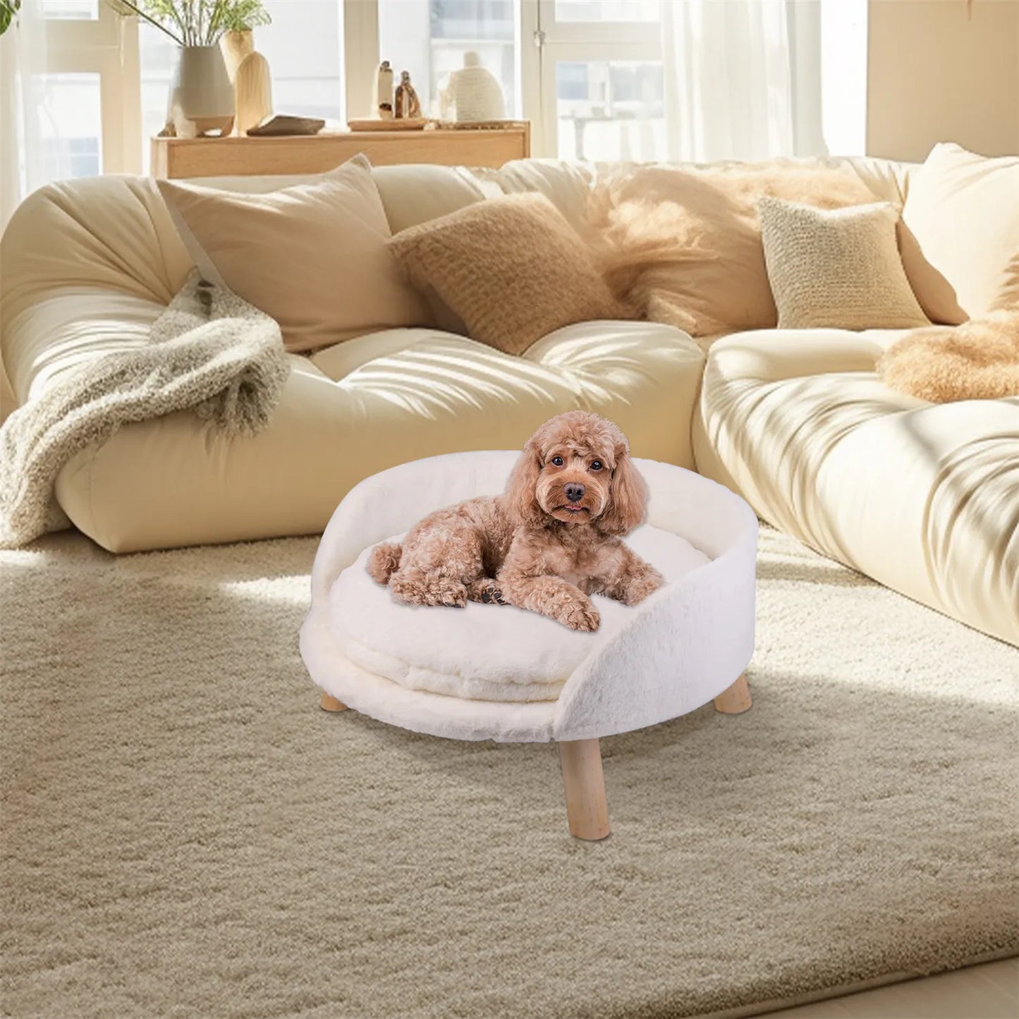 Pet Sofa Bed Raised Cat Chair Small Dog Couch Bed