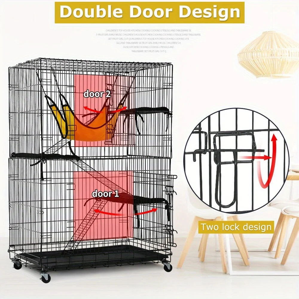 4-Tier 48 Inches Cat Cage Crate