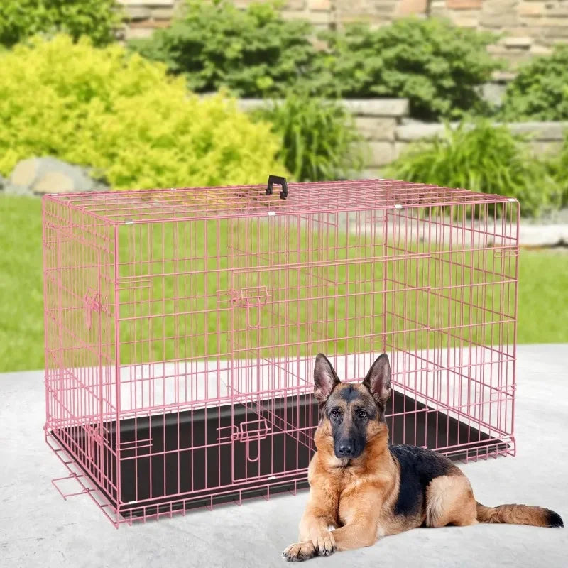 BestPet 48 inch Foldable Metal Dog Crate