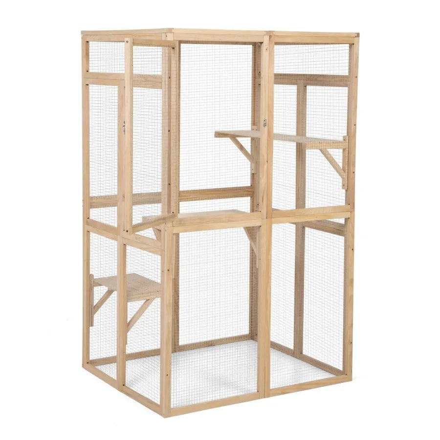 Wooden Cat Catio Outdoor Enclosure House