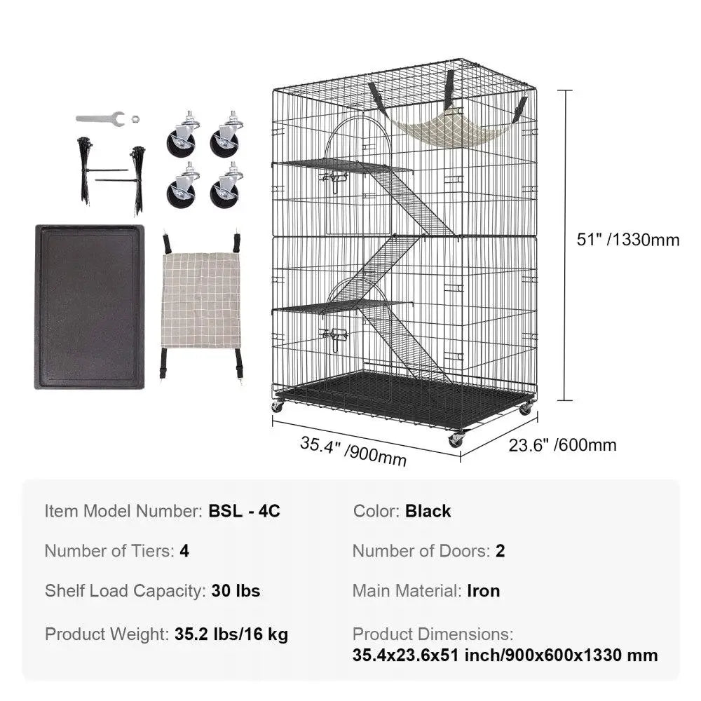 4 Tier Cat Cage Indoor