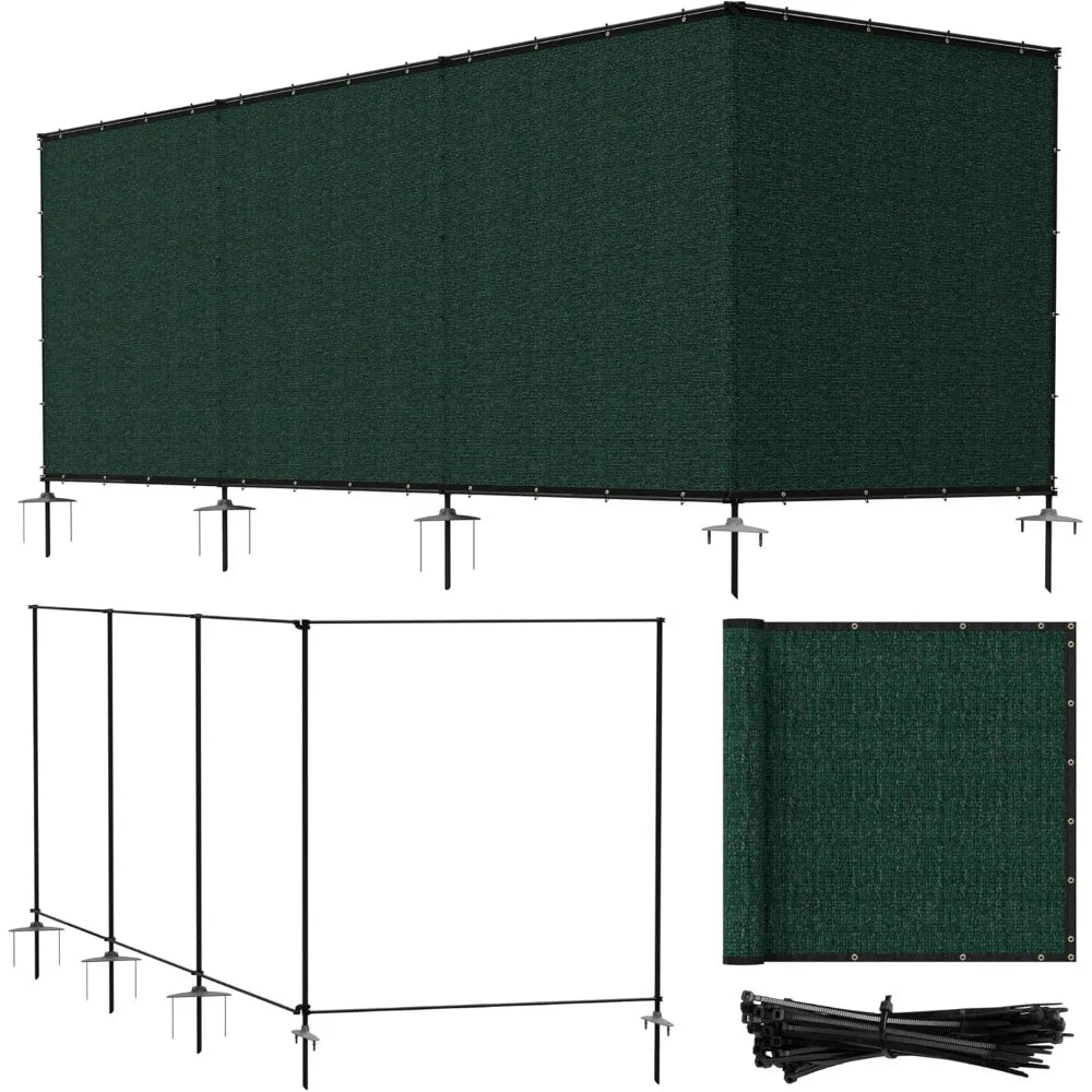 6'x24' Green Outdoor Divider Privacy Fence