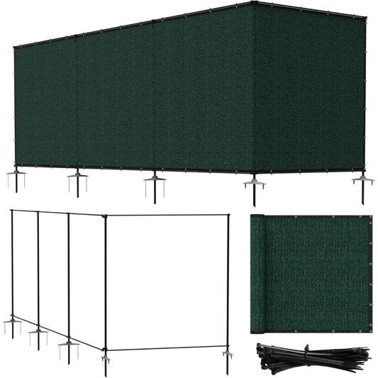 6'x24' Green Outdoor Divider Privacy Fence