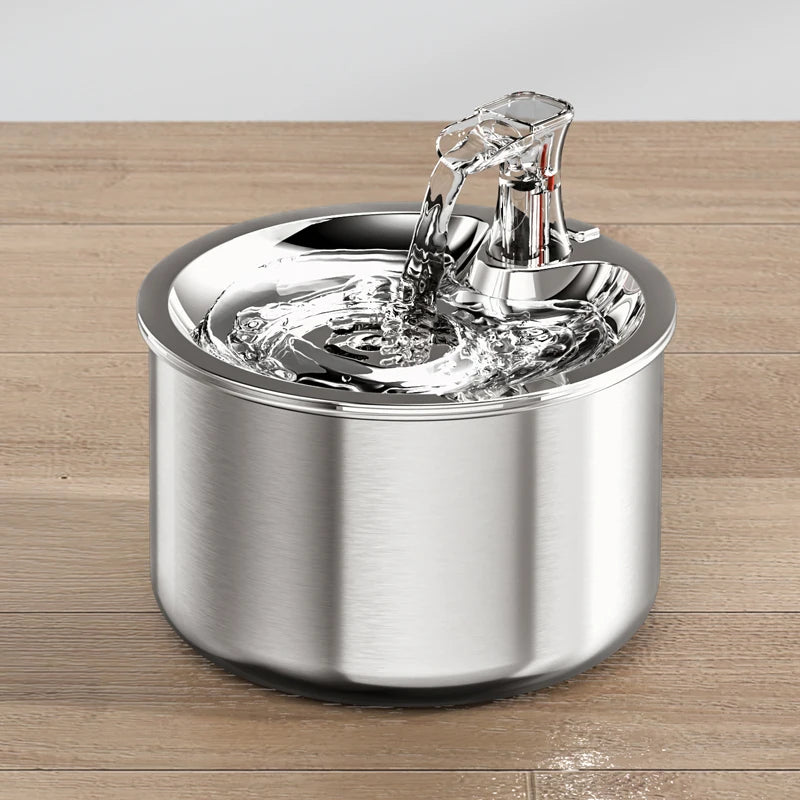 2L fully stainless steel pet water dispenser
