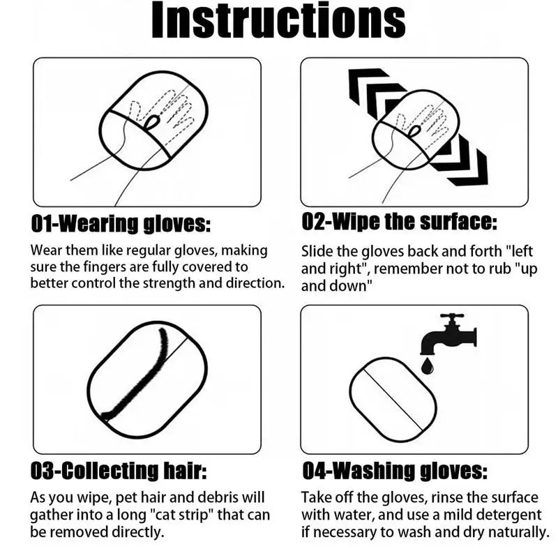 Pet cat Grooming Gloves