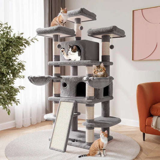 68 Inches Multi-Level Large Cat Tree for Large Kitties/Big Cat