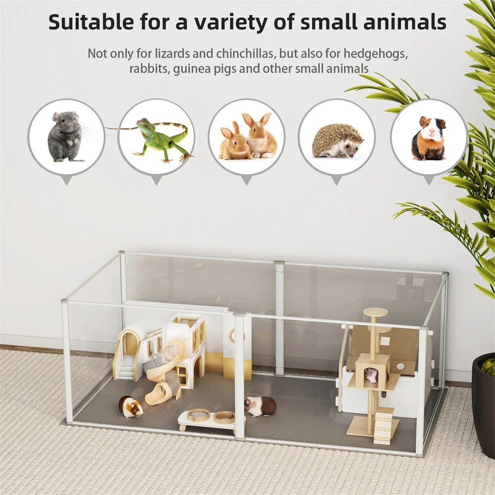1Pc Large Acrylic Dog Playpen Cage