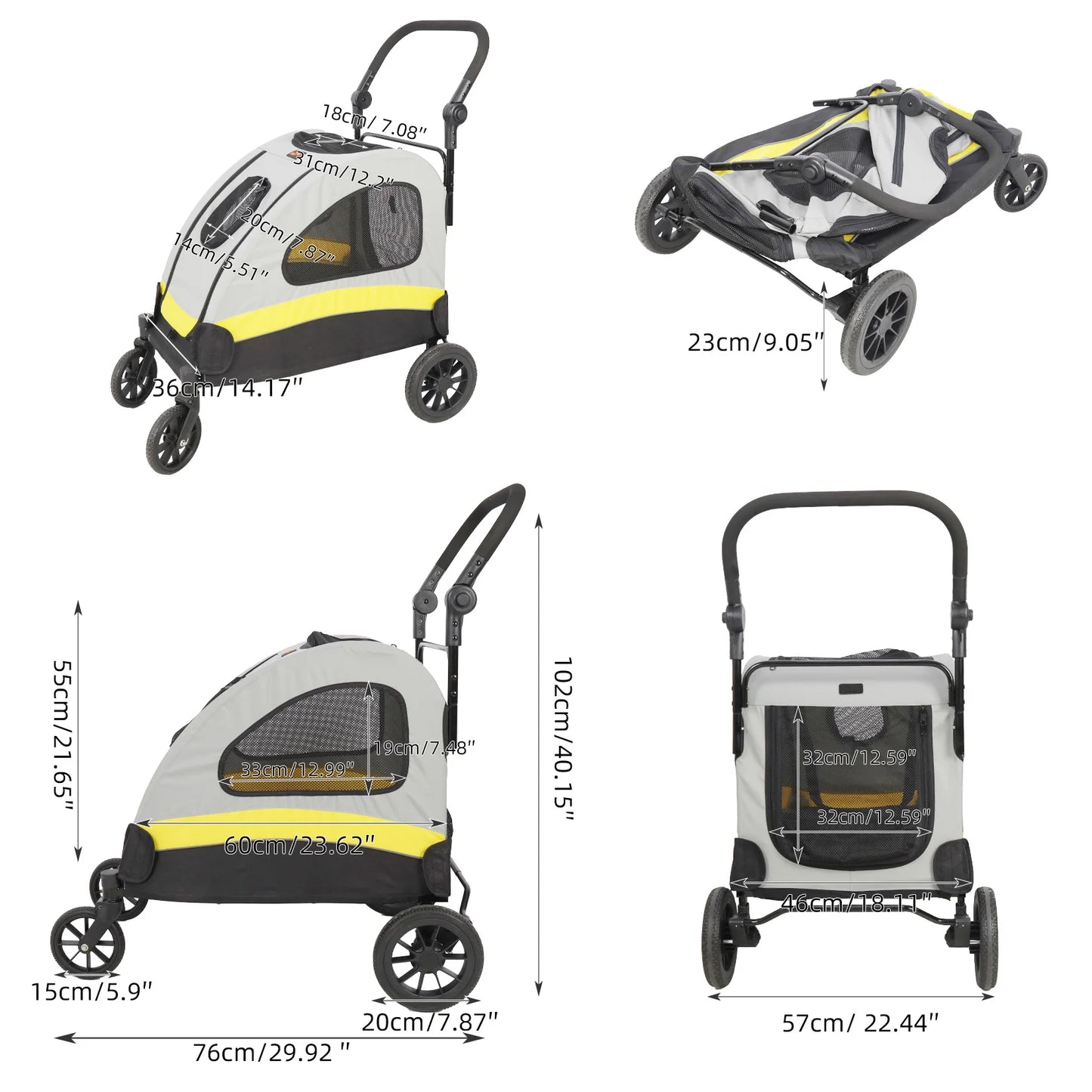 Premium Dog Stroller Pram