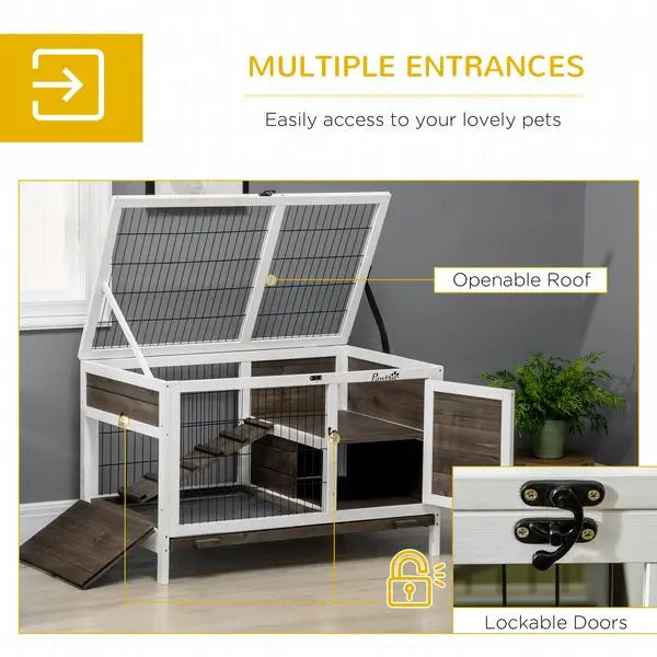 PawHut Indoor Rabbit Hutch